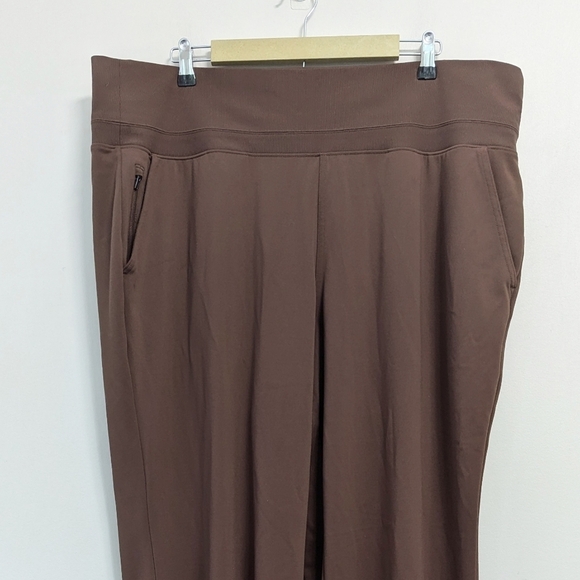 Athleta Venice Brown Wide Leg Side Slit Pants Pull on - Picture 5 of 12
